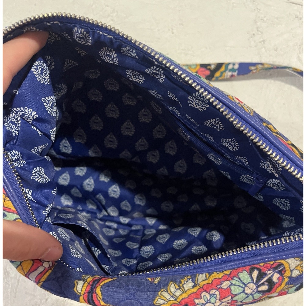 VERA BRADLEY On the Go Crossbody - Romantic Paisley‎ Blue Purse Floral - Picture 5 of 9